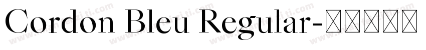 Cordon Bleu Regular字体转换